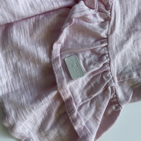 7 For All Mankind Girls' Pink Braided Peplum Top - L - Picture 3 of 3